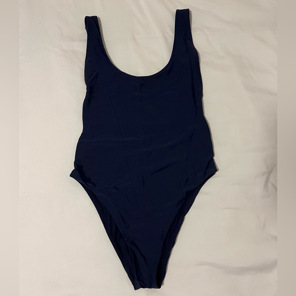 Aerie Super Scoop Cheeky High Cut One Piece Swimsuit
